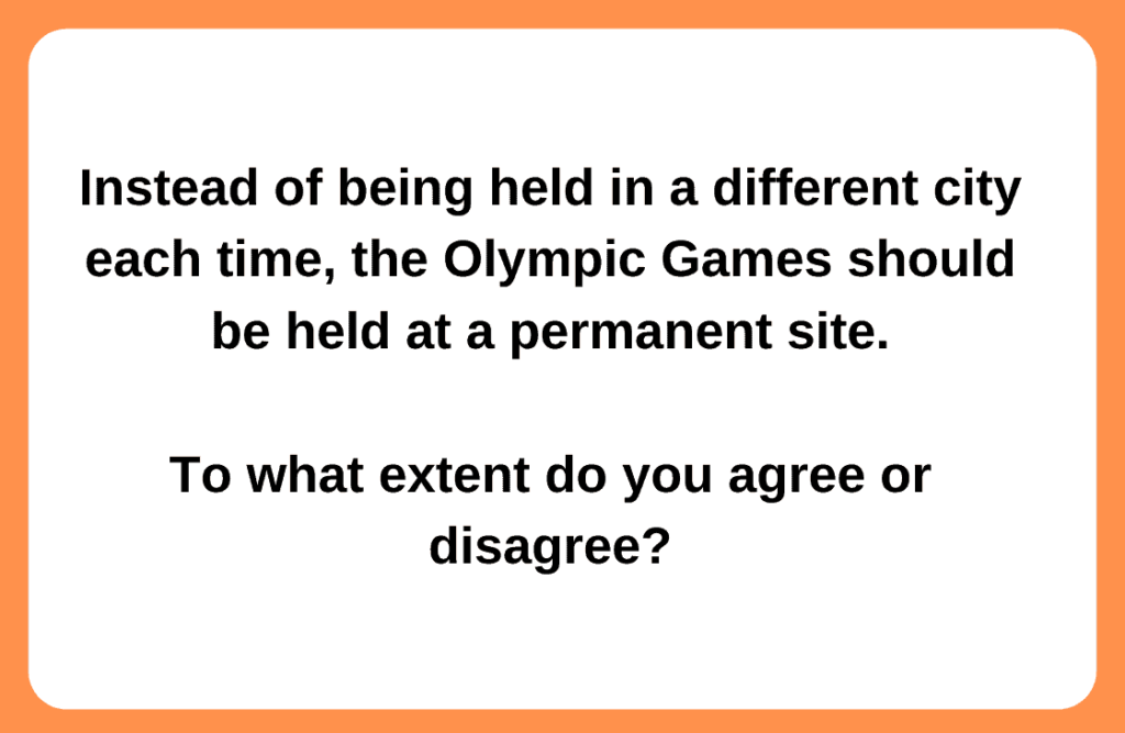 IELTS Task 2 Question Olympic Games