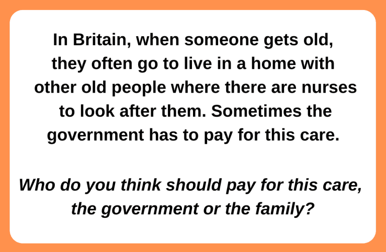 Paying for Elderly Care